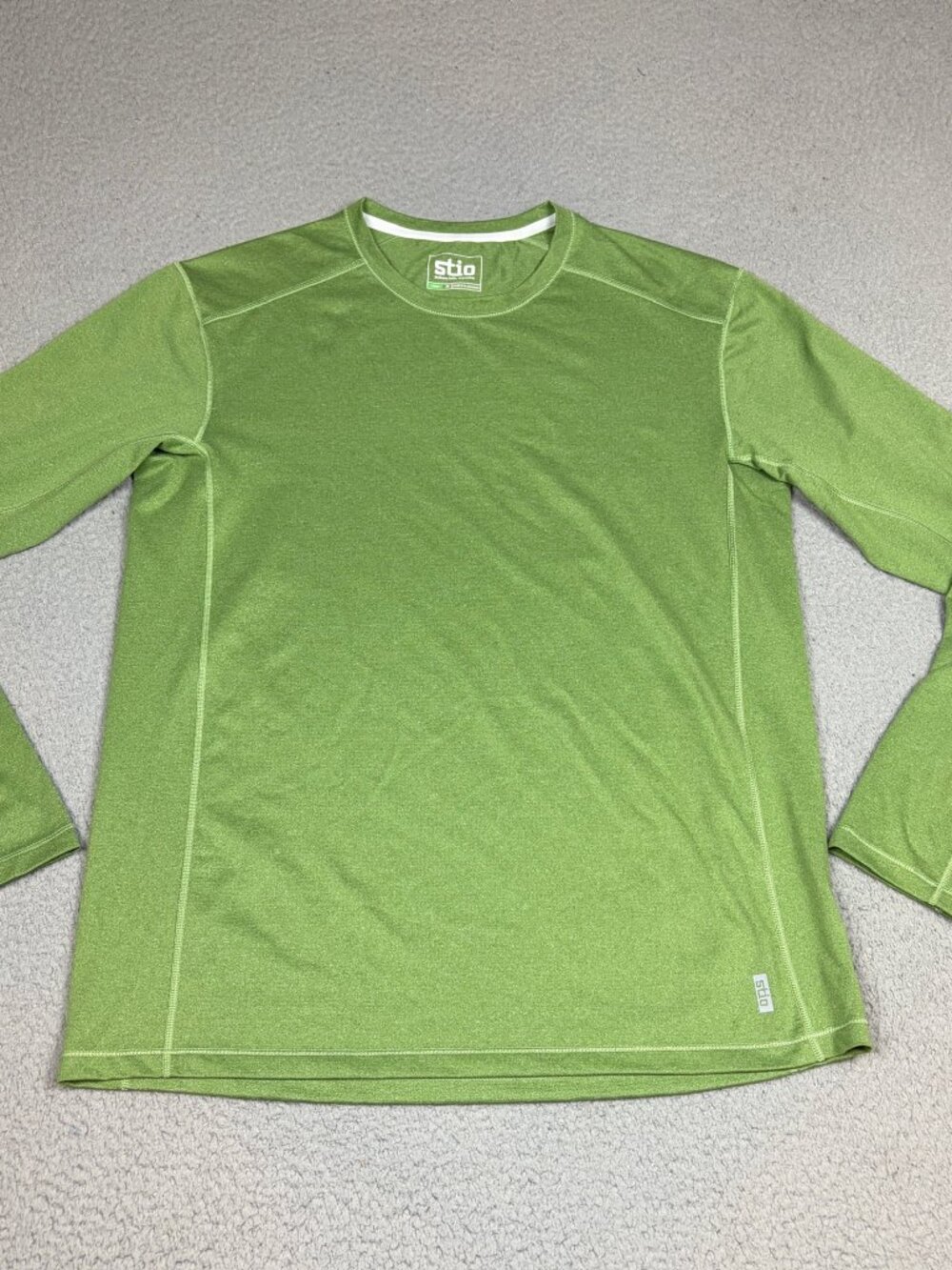 Stio Shirt Mens Size Medium Green Long Sleeve T Shirt Performance Stretch Casual